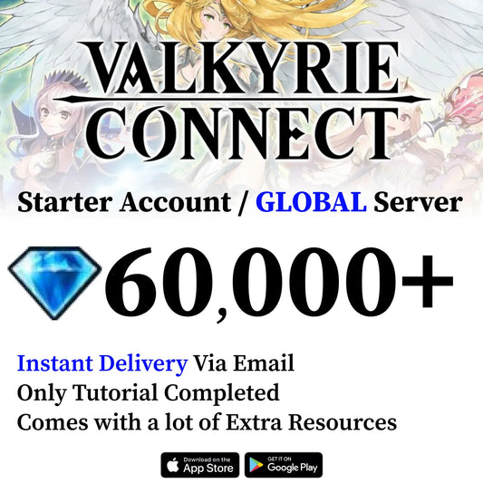 Valkyrie Connect Starter Account with 60000+ Gems [Global]