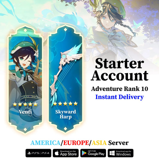 Venti with Skyward Harp - Genshin Reroll Account