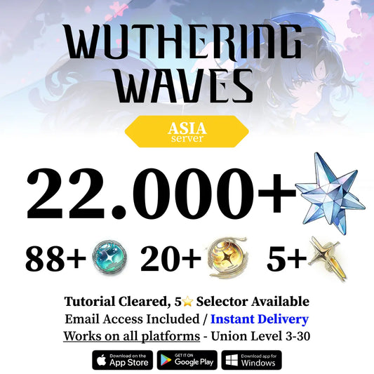 Wuthering Waves Reroll Account with Gems [Asia]