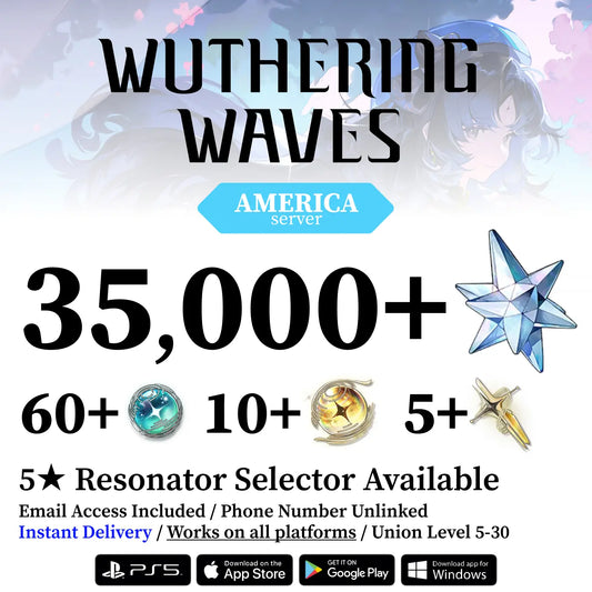 Wuthering Waves Reroll Account with Gems [America]