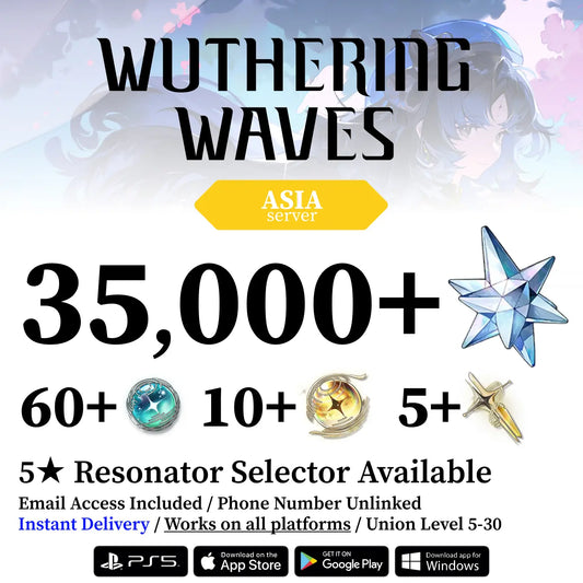 Wuthering Waves Reroll Account with Gems [Asia]