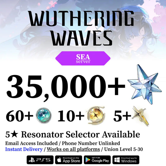 Wuthering Waves Reroll Account with Gems [SEA]