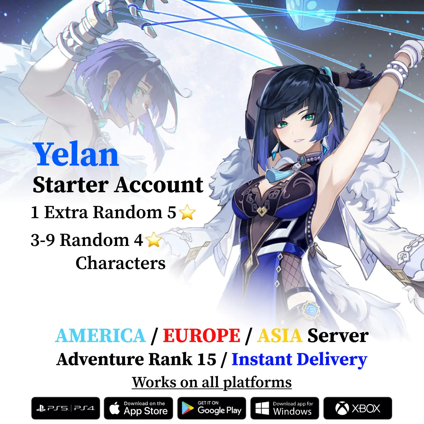 Yelan Starter Account