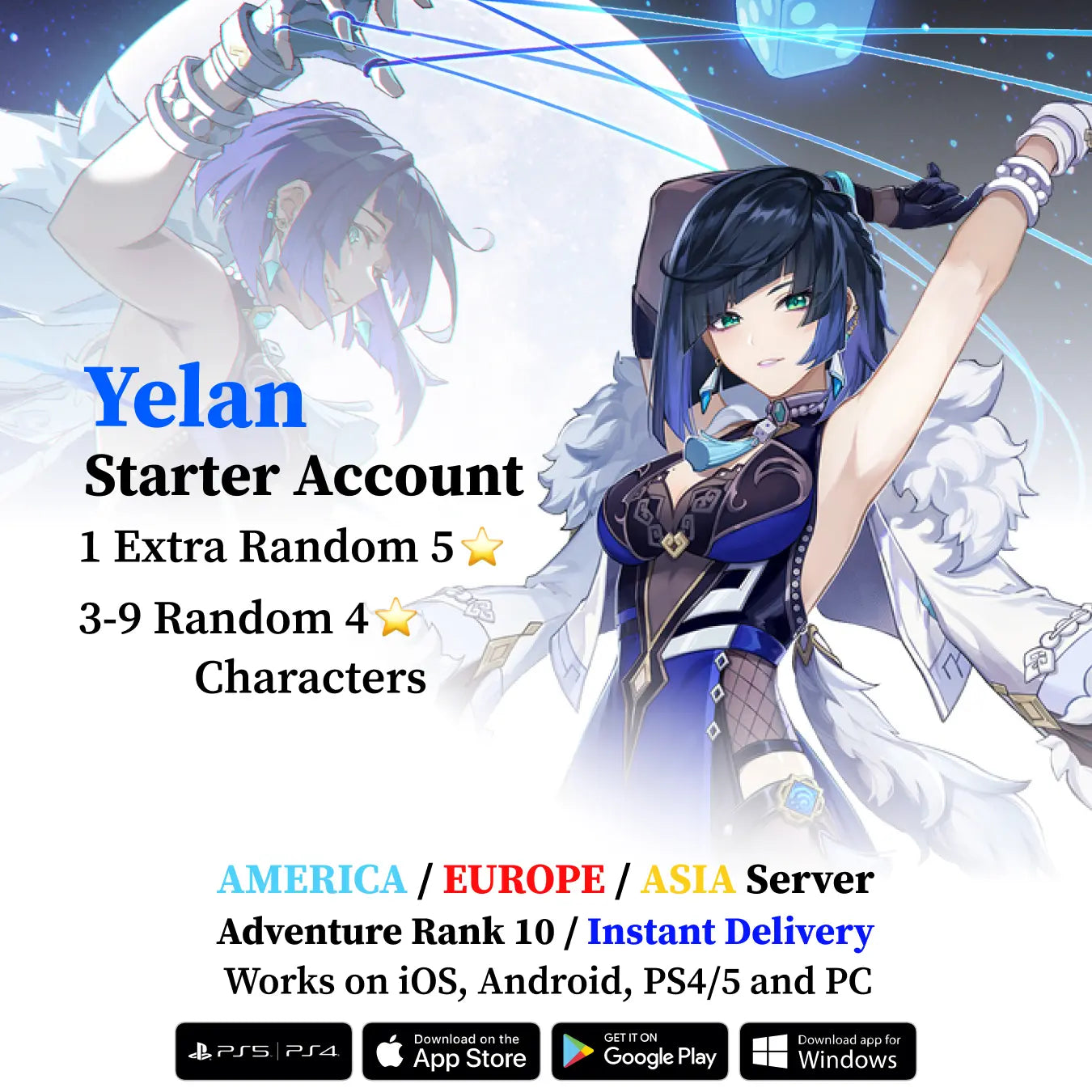 Yelan Starter Account