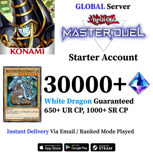 Yu-Gi-Oh! Master Duel Starter Account with White Dragon [Global]