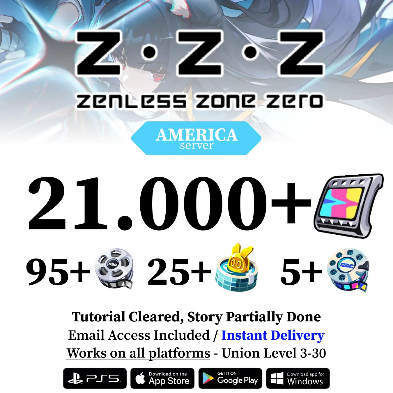 Zenless Zone Zero Reroll Account with Polychrome