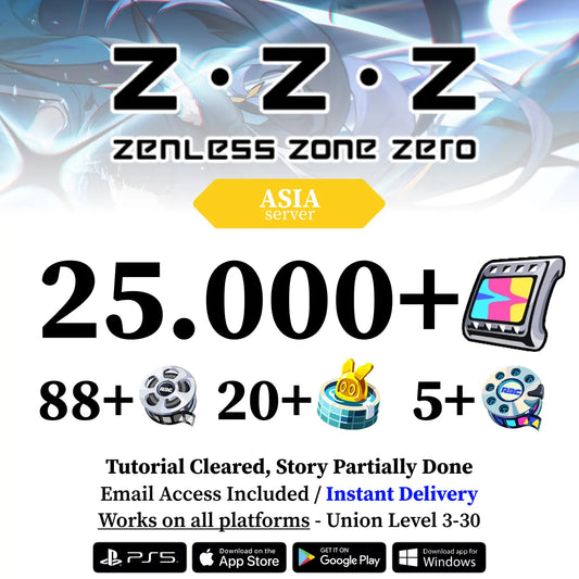 Zenless Zone Zero Reroll Account with Polychrome [Asia]