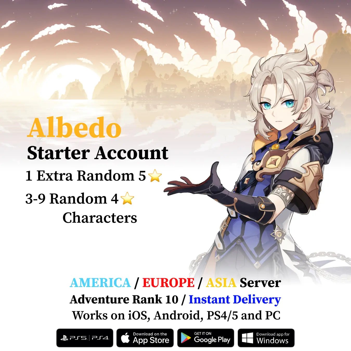 Albedo Starter Account - Genshin Accounts