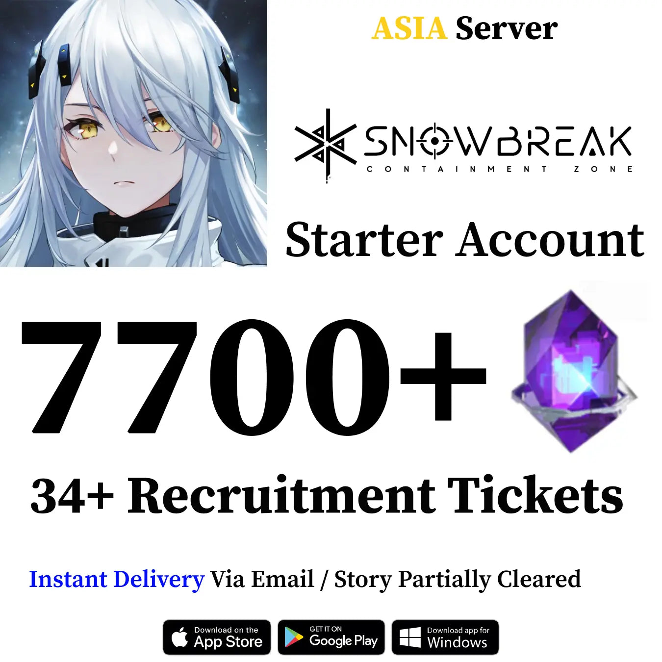 Snowbreak: Containment Zone Starter Reroll Account