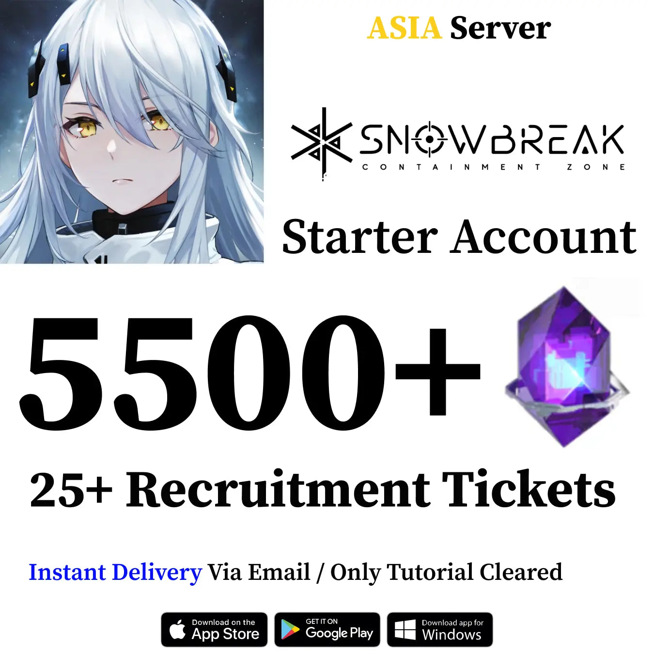 Snowbreak: Containment Zone Starter Reroll Account