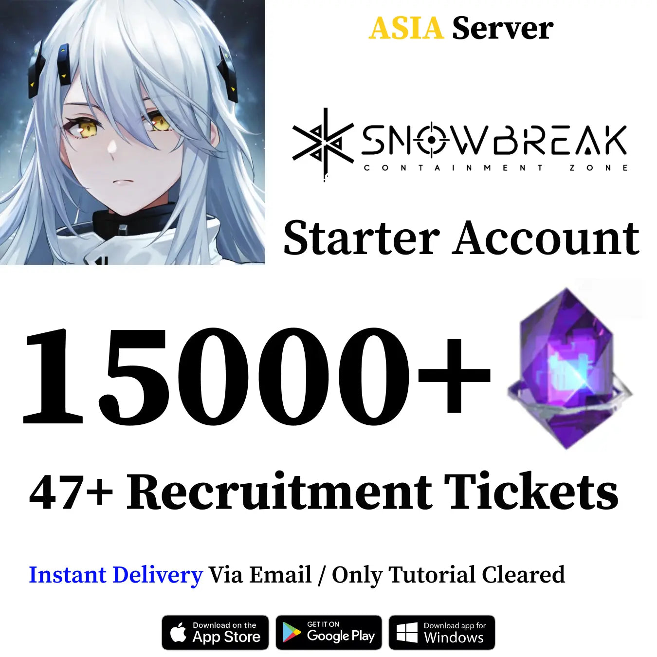 Snowbreak: Containment Zone Farmed Reroll Account with 24000+ DigiCash [Asia]