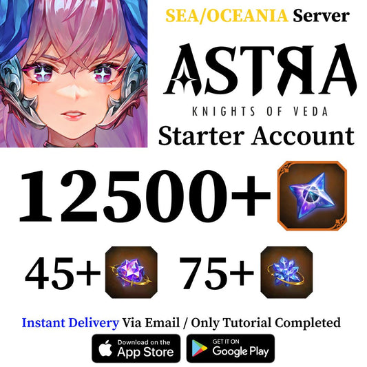 ASTRA: Knights of Veda Starter Account with 12500+ Starstones [SEA/OCEANIA] - Genshin Accounts