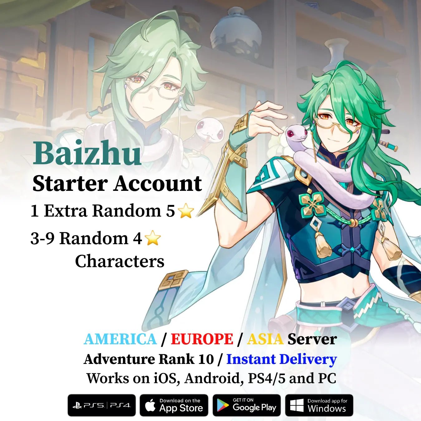 Baizhu Starter Account - Genshin Accounts