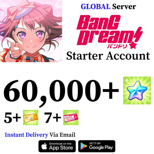 BanG Dream Bandori Starter Reroll Account wtih 60,000+ Gems [Global] - Genshin Accounts