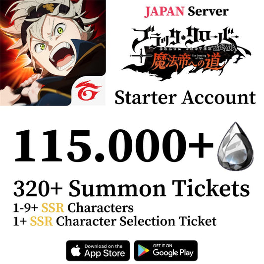 Black Clover M Account 115,000+ Crystals [JAPAN] - Genshin Accounts