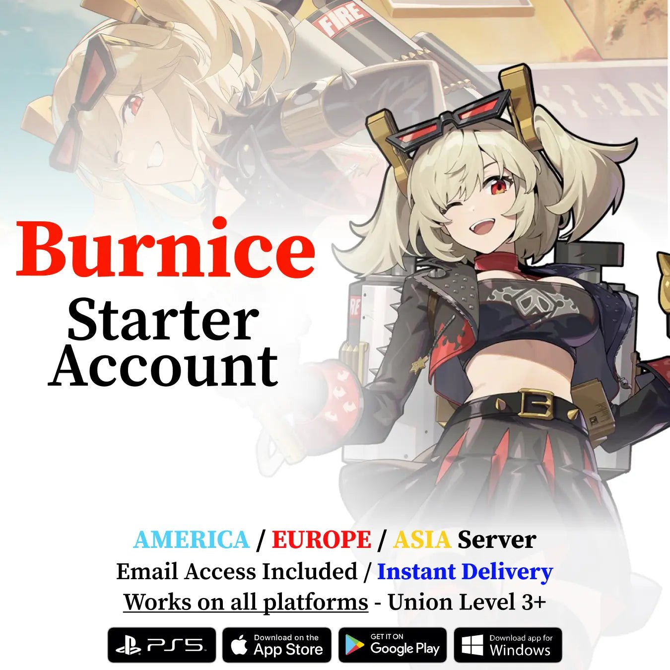 Burnice Zenless Zone Zero Starter Account - Genshin Accounts