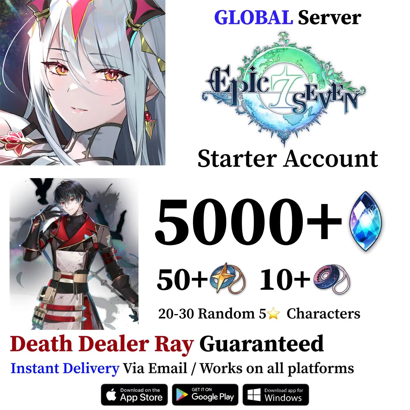 Death Dealer Ray Epic Seven Starter Account [Global] - Genshin Accounts