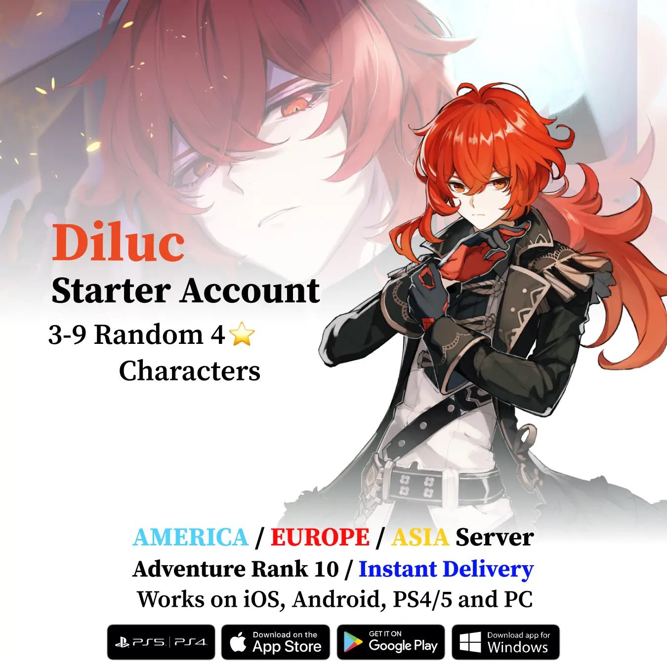 Diluc Starter Account - Genshin Accounts