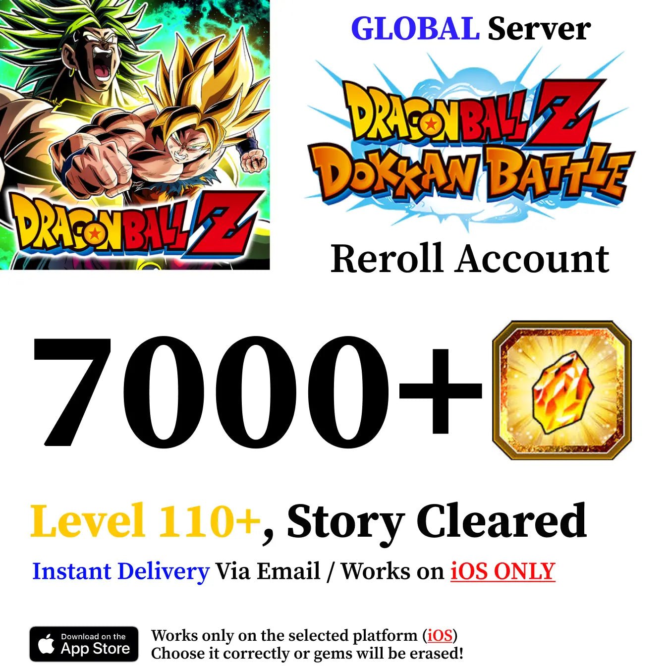 Dragon Ball Z Dokkan Battle Farmed Account [Global - iOS] - Genshin Accounts