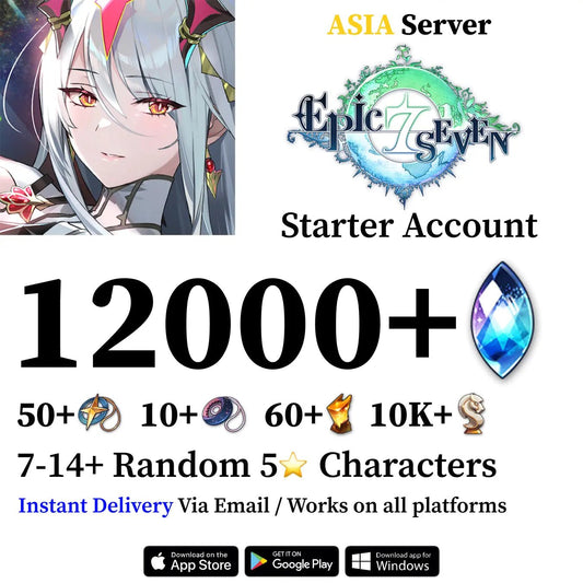 Epic Seven Starter Account with Skystones [Asia] - Genshin Accounts