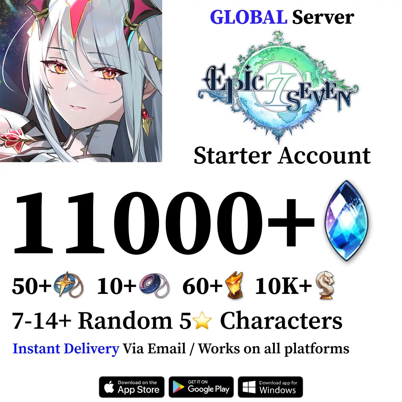 Epic Seven Starter Account with Skystones [Global] - Genshin Accounts