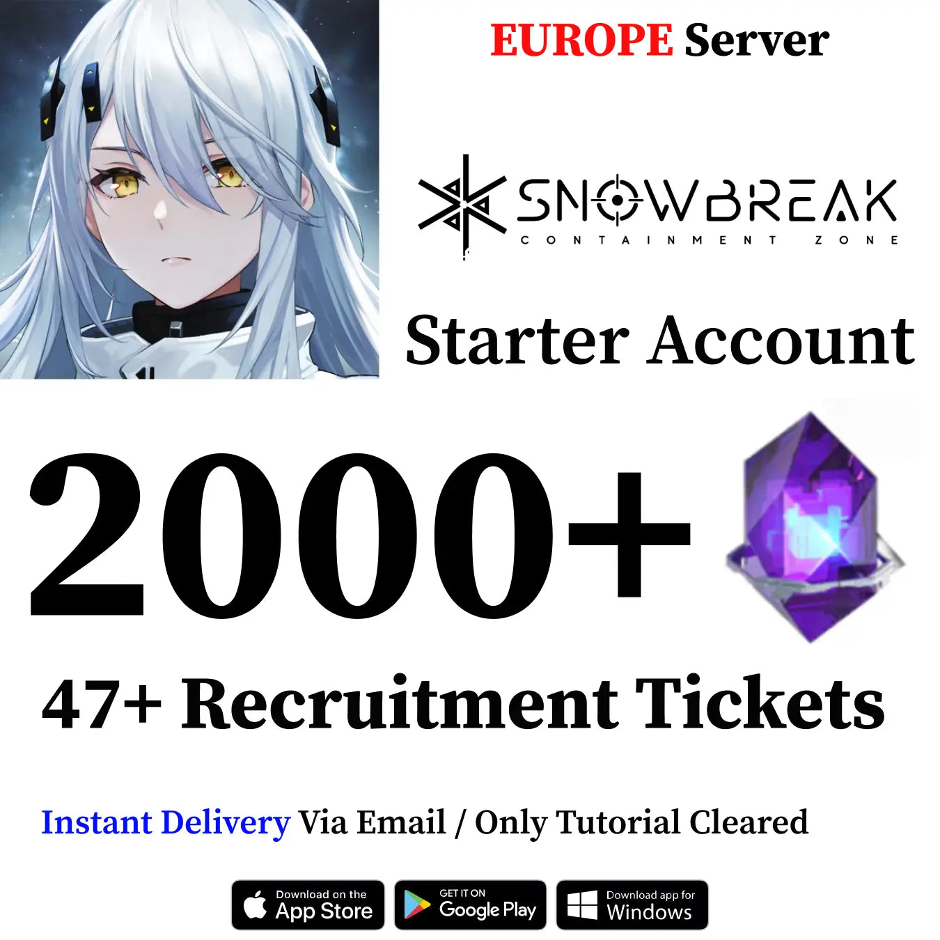 Snowbreak: Containment Zone Starter Reroll Account