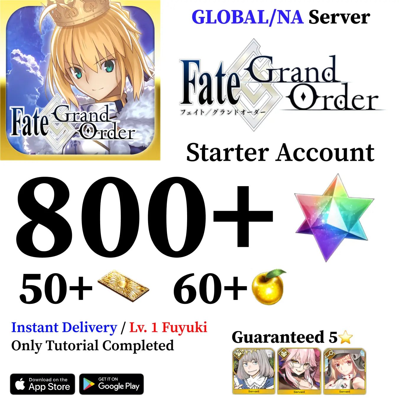 Fate Grand Order Starter Account with 700+ SQ [Global] - Genshin Accounts