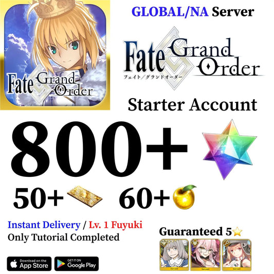 Fate Grand Order Starter Account with 700+ SQ [Global] - Genshin Accounts