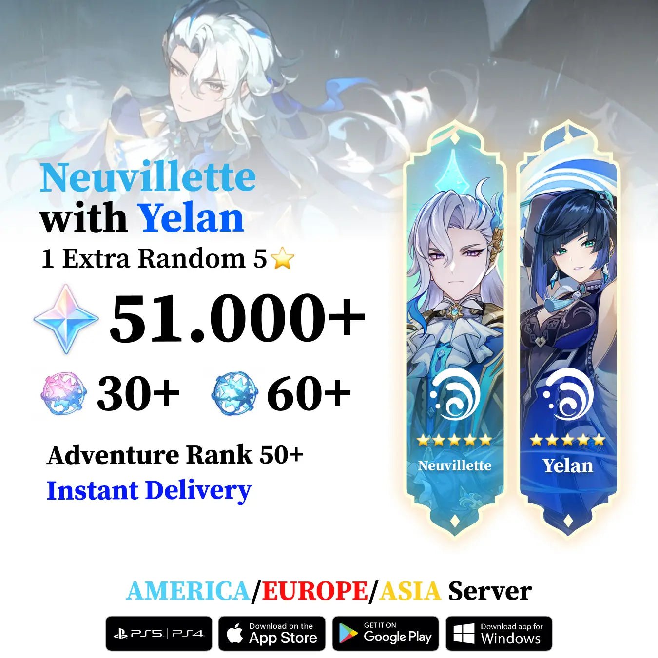 Genshin Reroll Account with Double 5 Star and Wishes - Genshin Accounts