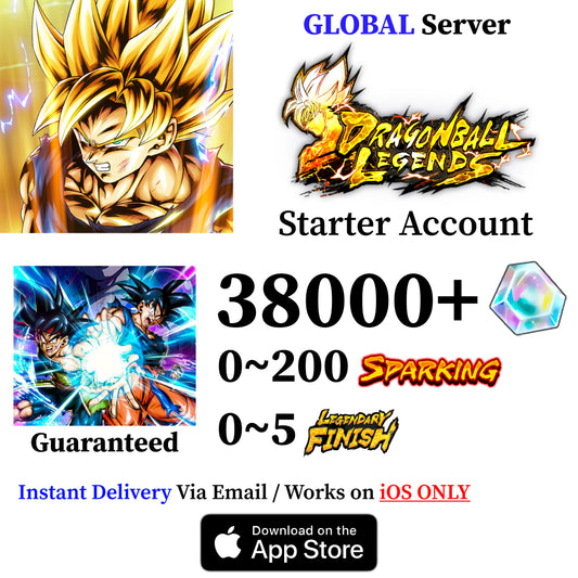 Dragon Ball Legends LL Goku & Bardock Starter Account [iOS]