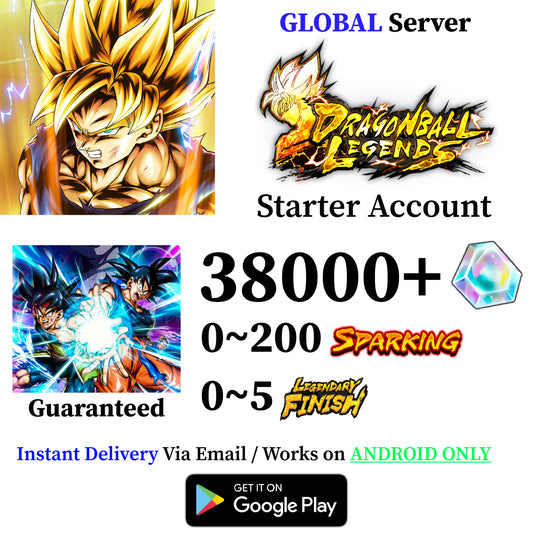 Dragon Ball Legends LL Goku & Bardock Starter Account [Android]