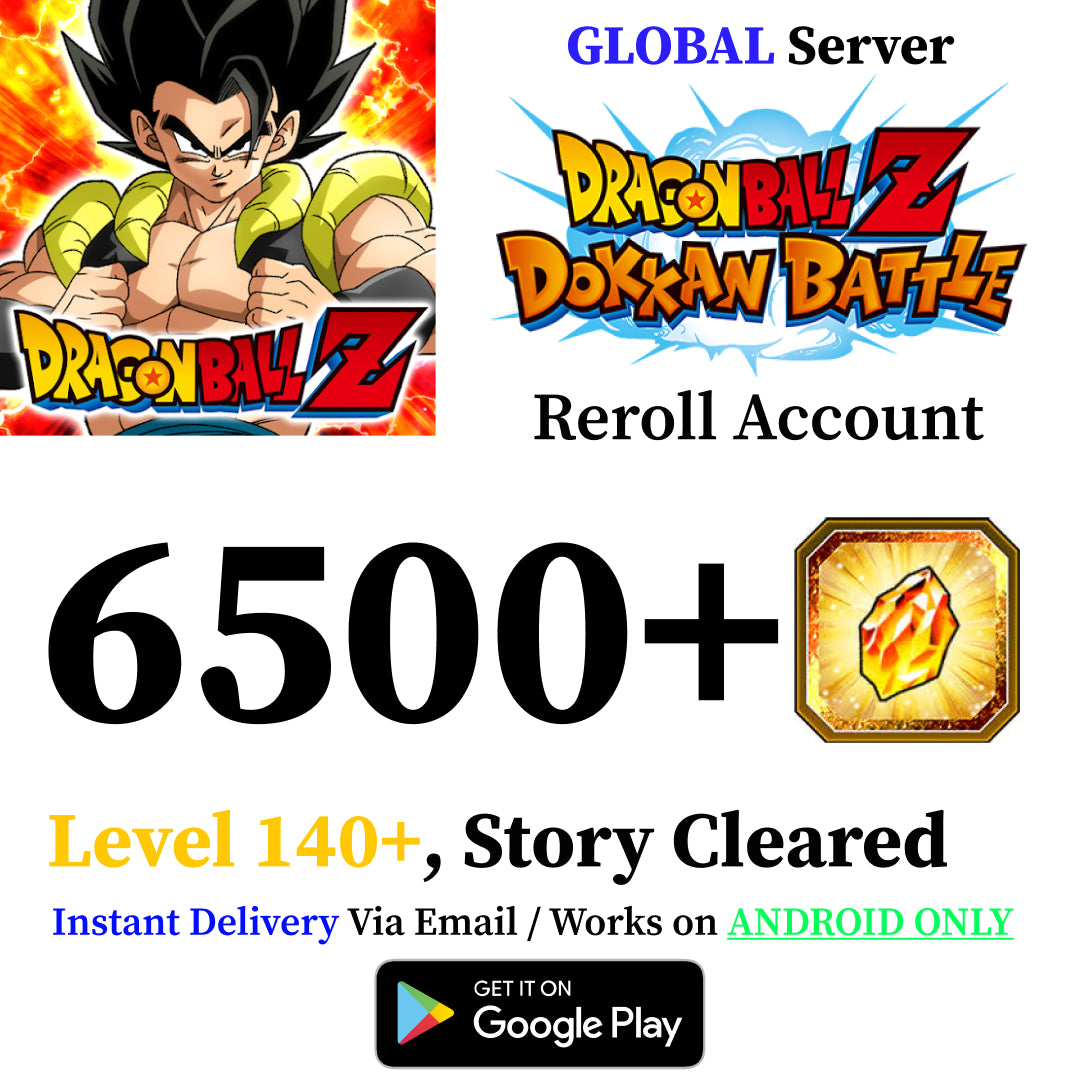 Dragon Ball Z Dokkan Battle Starter Account with Dragon Stones