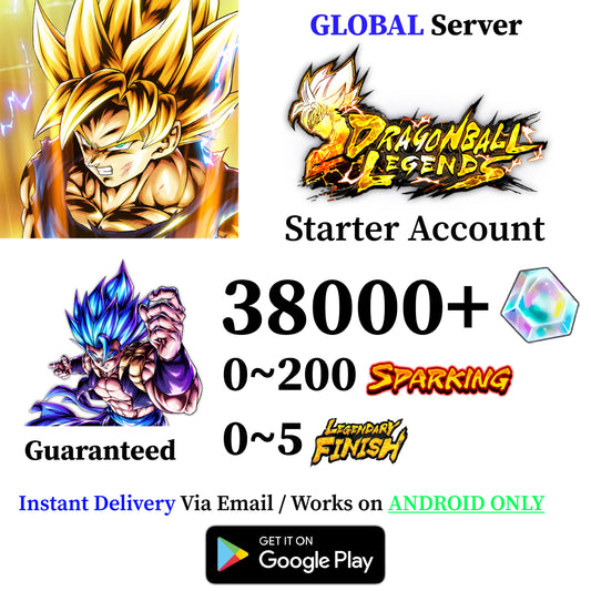 Dragon Ball Legends Super Saiyan God SS Gogeta Starter Account [Android]