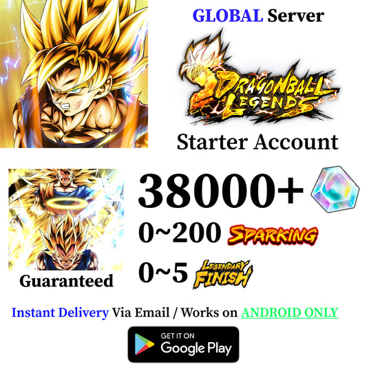 Dragon Ball Legends Super Saiyan 3 & Super Saiyan 2 Goku & Vegeta Starter Account