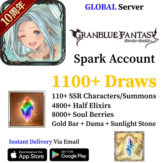 Granblue Fantasy Spark Starter Account with 1100+ Draws [Global] - Genshin Accounts