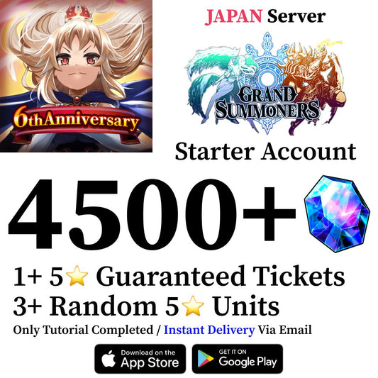 Grand Summoners Starter Account with 4500 Gems [Japan] - Genshin Accounts