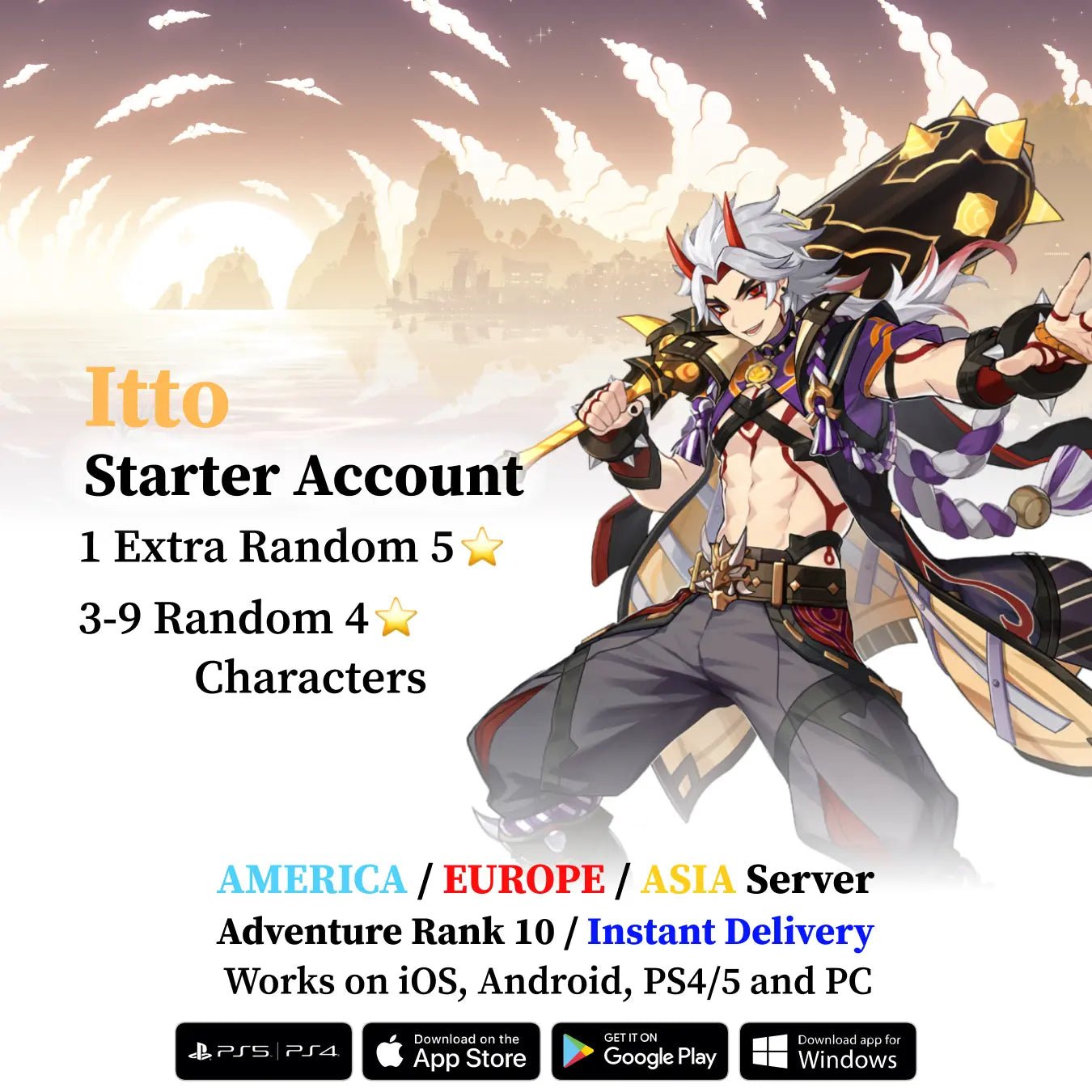 Itto Starter Account - Genshin Accounts