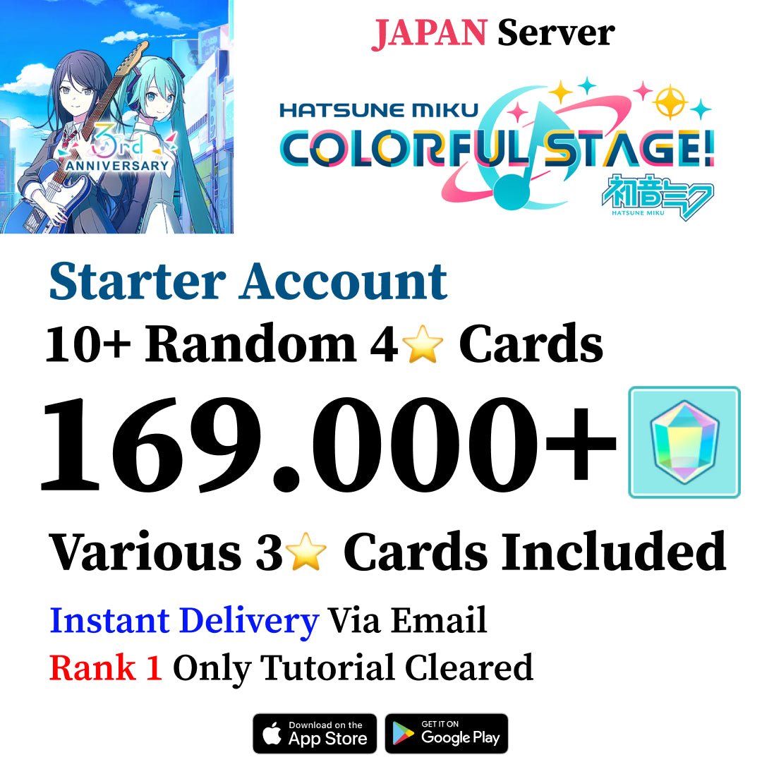 Project Sekai Reroll Account with 170,000+ Gems [JAPAN]