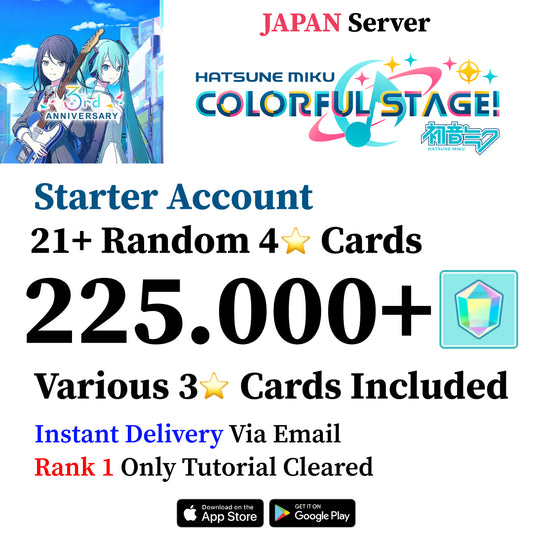 Project Sekai Reroll Account with 225,000+ Gems [JAPAN]