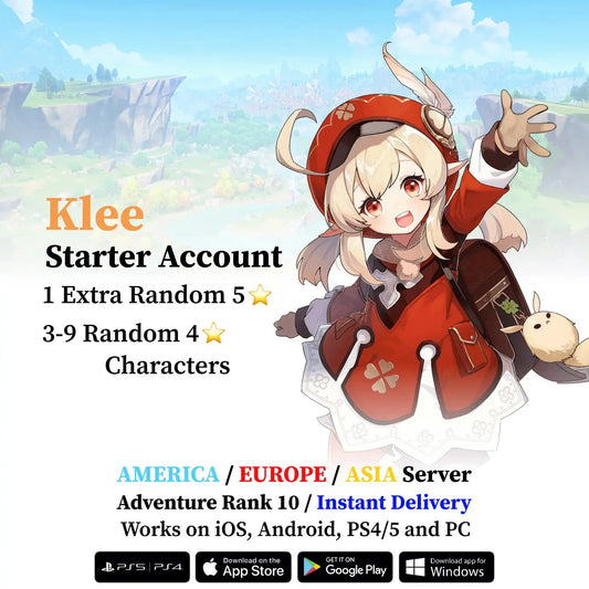 Klee Starter Account - Genshin Accounts