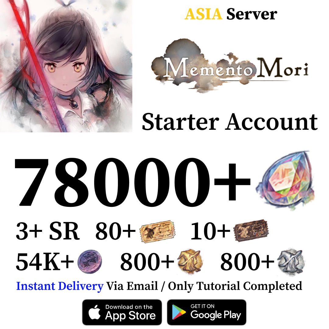 Memento Mori Reroll Account with 78000+ Gems [Asia] - Genshin Accounts