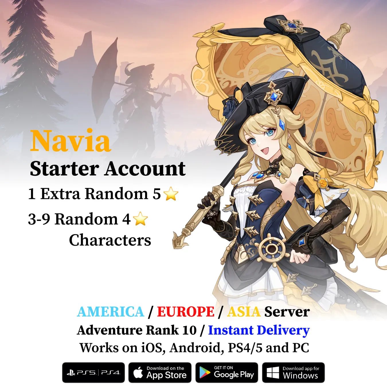 Navia Starter Account - Genshin Accounts