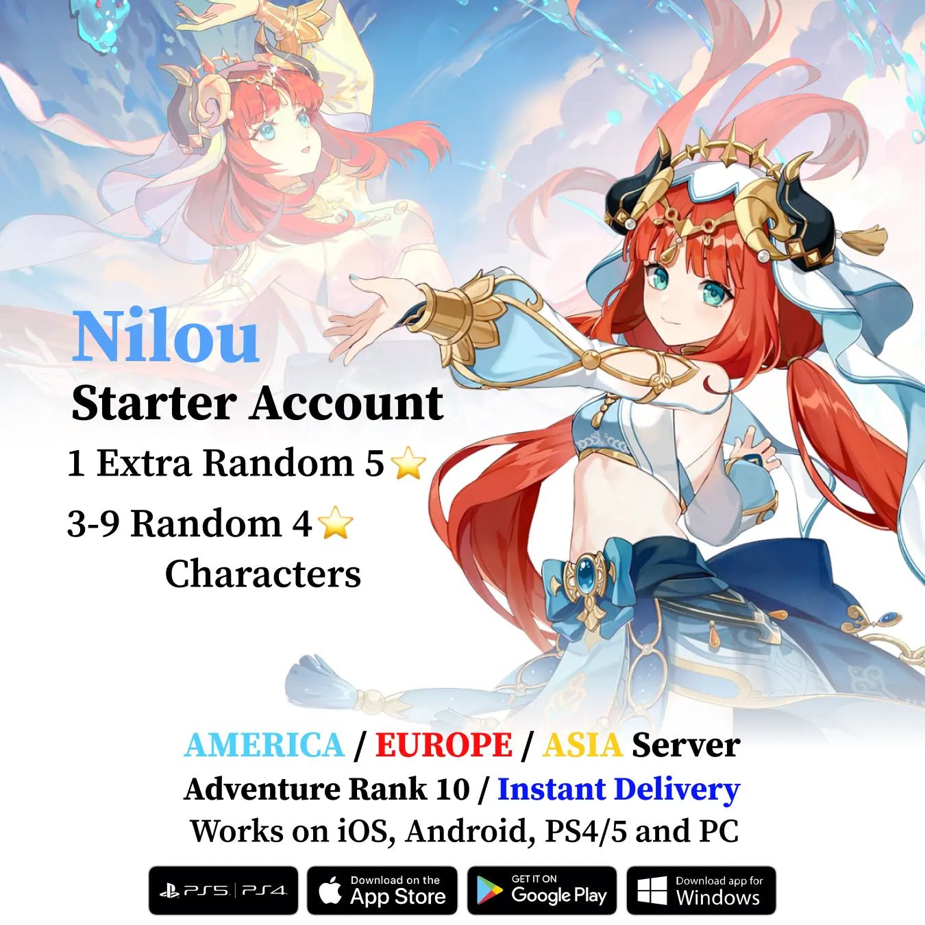 Nilou Starter Account - Genshin Accounts