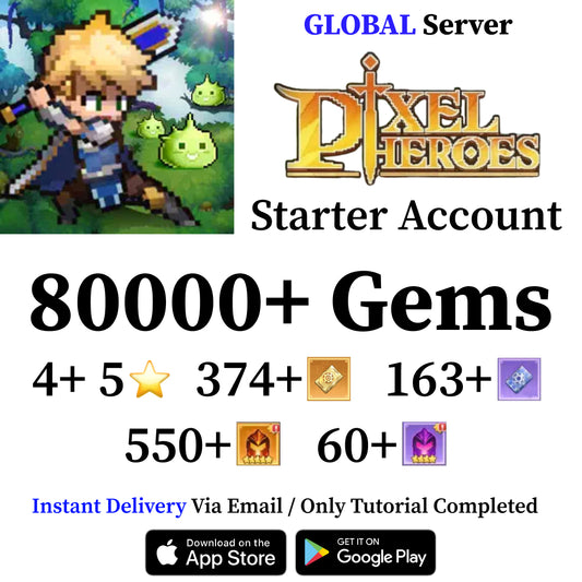 Pixel Heroes Starter Account with 80000+ Starstones [Global]