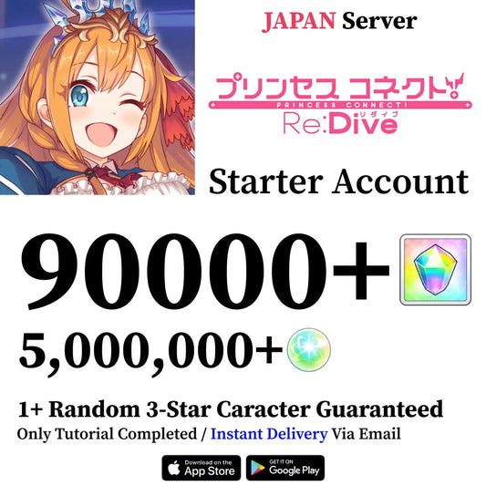 Princess Connect Re:Dive Starter Account with 90,000+ Gems [Japan] - Genshin Accounts