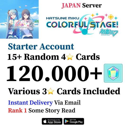 Project Sekai Reroll Account with 120,000+ Gems [JAPAN] - Genshin Accounts