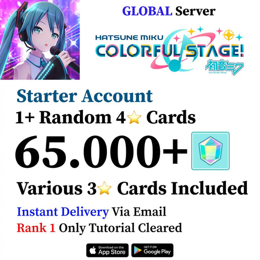 Project Sekai Reroll Account with 65,000+ Gems [GLOBAL] - Genshin Accounts