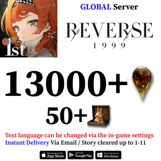 Reverse: 1999 Starter Reroll Account 13,000+ Gems [GLOBAL] - Genshin Accounts