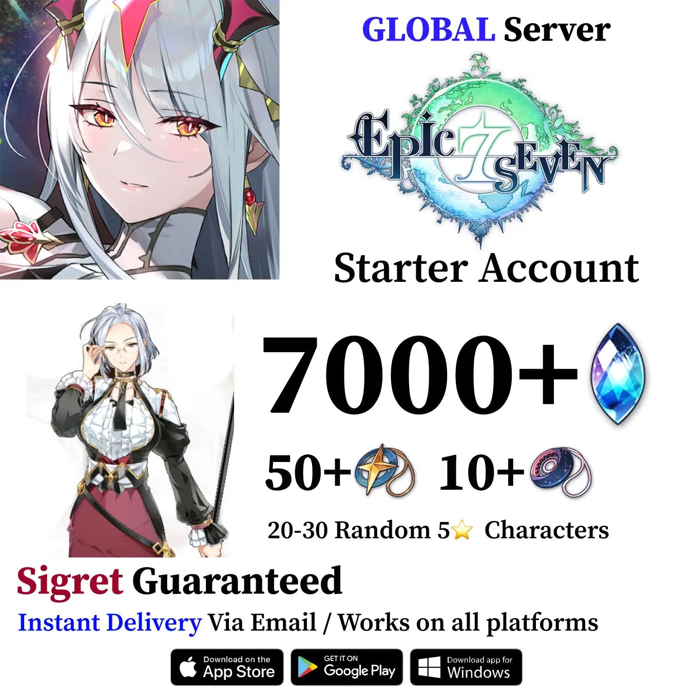 Sigret Epic Seven Starter Account [Global] - Genshin Accounts