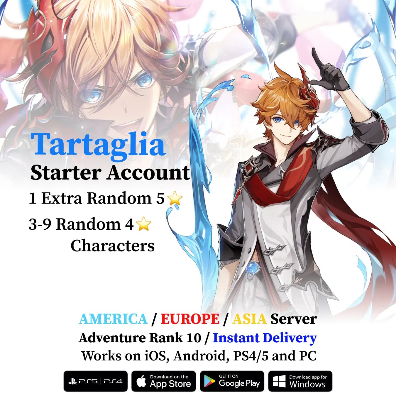 Tartaglia Starter Account - Genshin Accounts